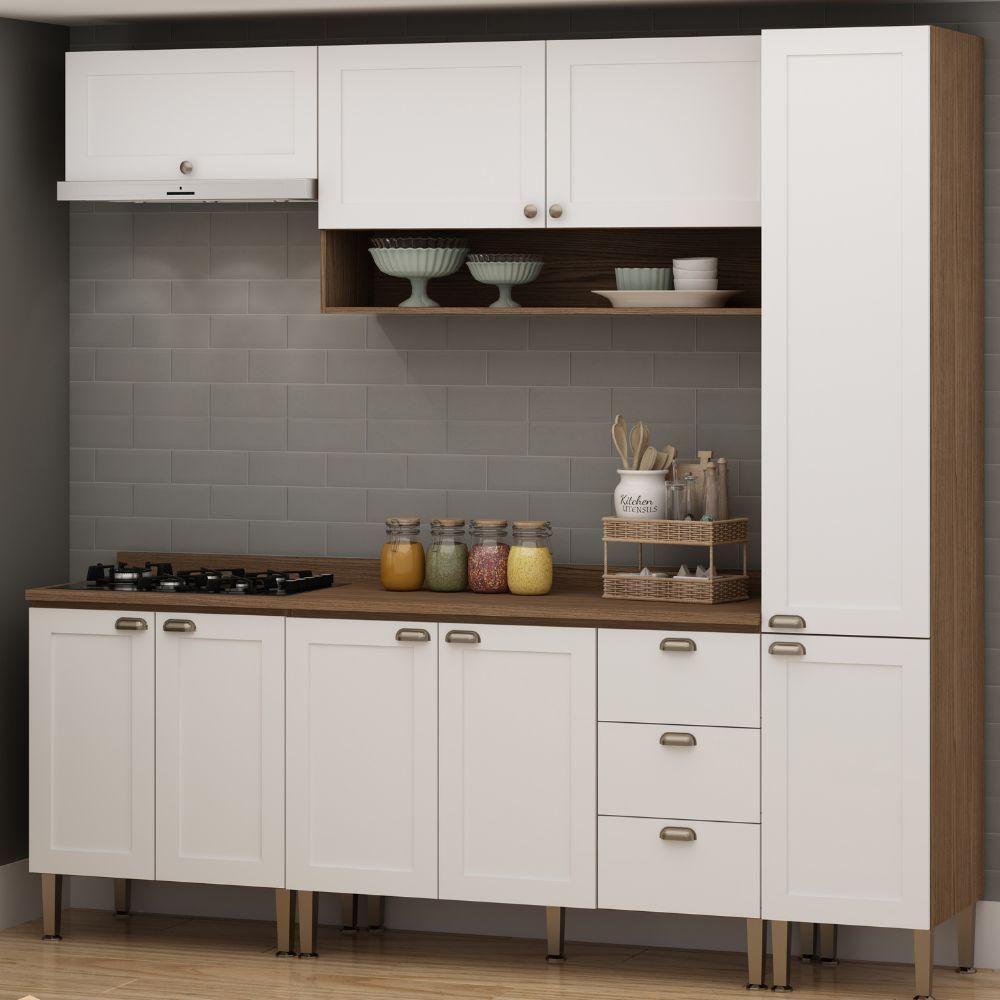 Aereo 1200 Conecta 2 Portas Ebano Frente Provencal Branco - 3