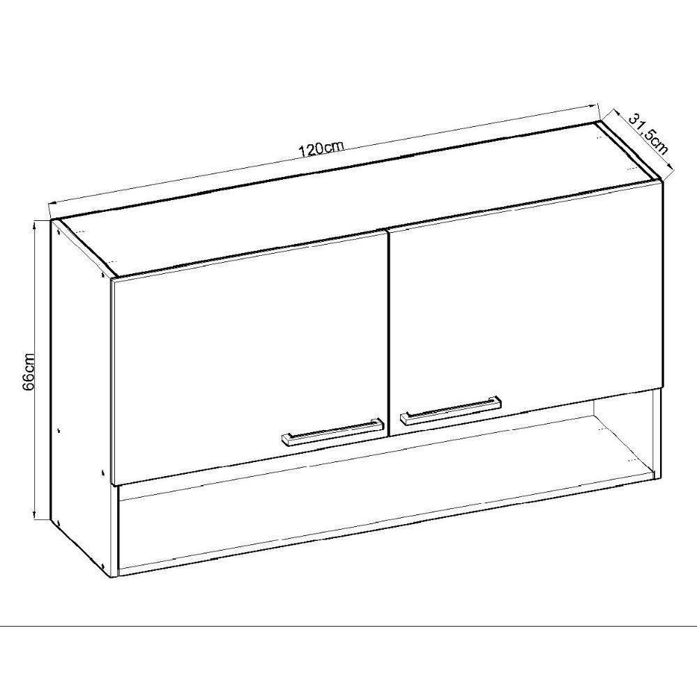 Aereo 1200 Conecta 2 Portas Ebano - Fendi - 3