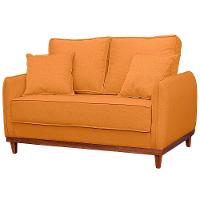 Sofa Sena 2 Lugares Base De Madeira Para Sala Hotel Linho Terra Cota - 7