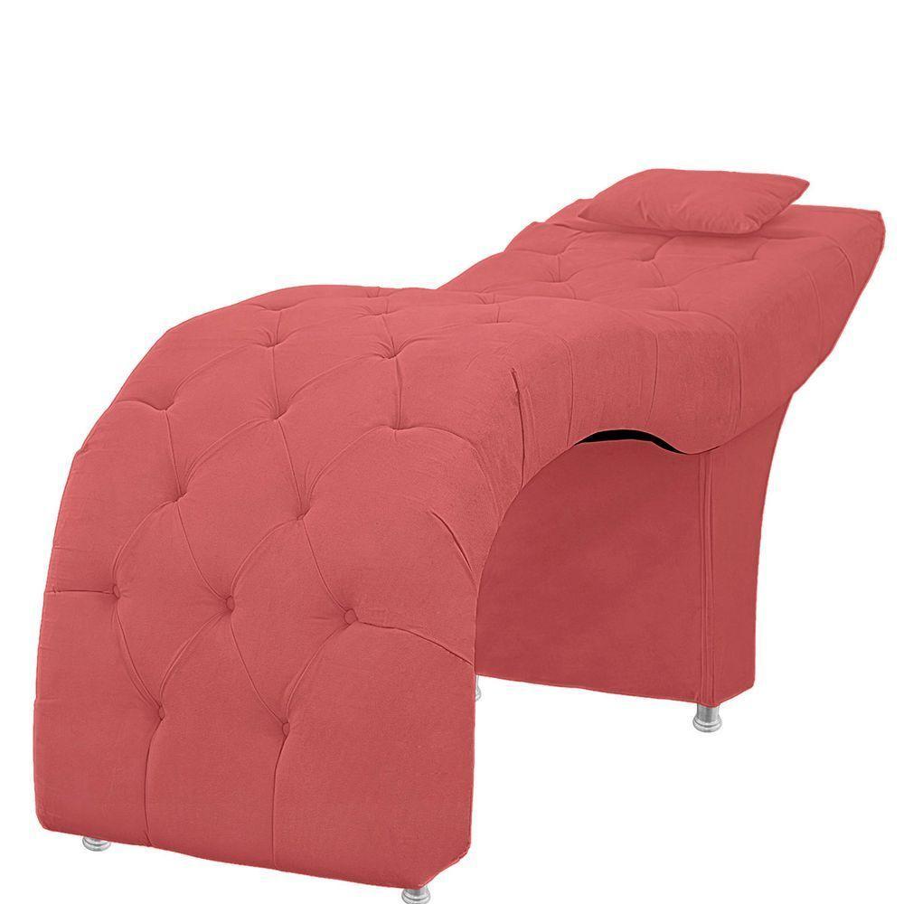 Maca Estofada Capitone Julia Para Estetica Facial Sombrancelha E Cilios Suede Cor Rose - 5