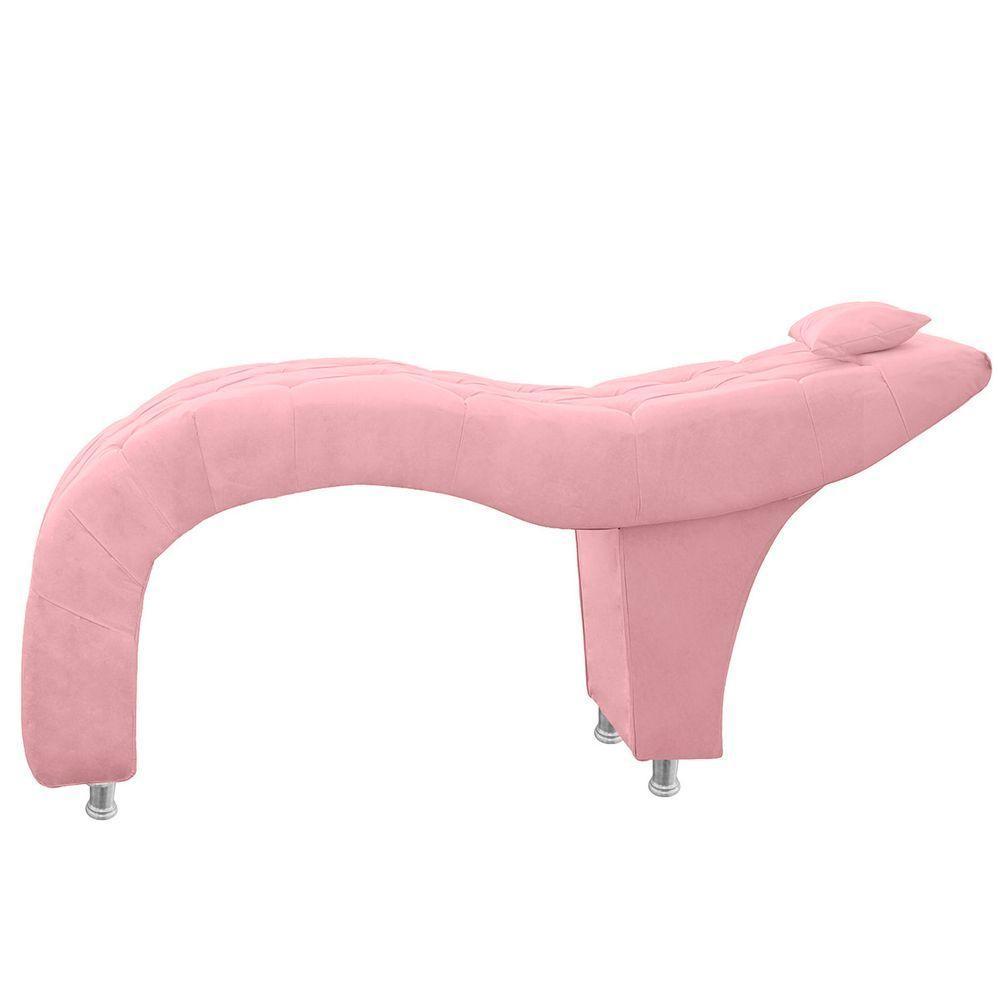 Maca Estofada Capitone Julia Para Estetica Facial Sombrancelha E Cilios Suede Cor Rosa Bebe - 2