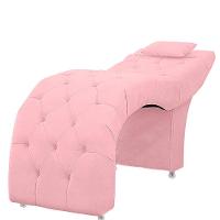 Maca Estofada Capitone Julia Para Estetica Facial Sombrancelha E Cilios Suede Cor Rosa Bebe - 7