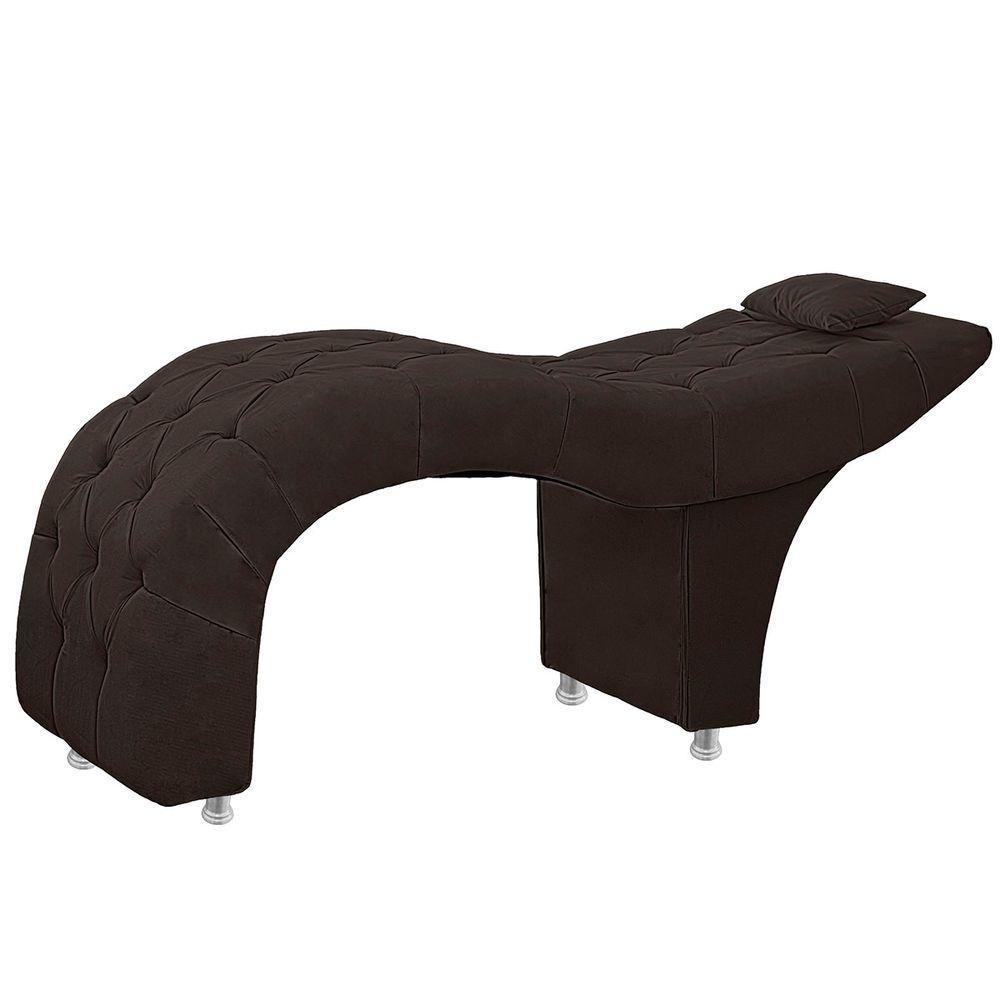 Maca Estofada Capitone Julia Para Estetica Facial Sombrancelha E Cilios Suede Cor Marrom - 2