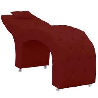 Maca Estofada Capitone Julia Para Estetica Facial Sombrancelha E Cilios Suede Cor Marsala - 1