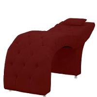 Maca Estofada Capitone Julia Para Estetica Facial Sombrancelha E Cilios Suede Cor Marsala - 5