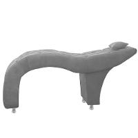 Maca Estofada Capitone Julia Para Estetica Facial Sombrancelha E Cilios Suede Cor Cinza Claro - 2