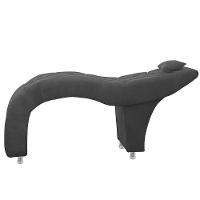 Maca Estofada Capitone Julia Para Estetica Facial Sombrancelha E Cilios Suede Cor Cinza Chumbo - 2