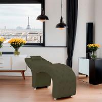 Maca Estofada Capitone Julia Para Estetica Facial Sombrancelha E Cilios Suede Cor Chocolate - 6