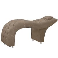 Maca Estofada Capitone Julia Para Estetica Facial Sombrancelha E Cilios Suede Cor Capuccino - 3