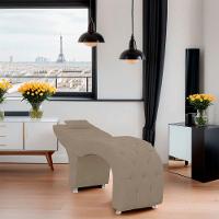 Maca Estofada Capitone Julia Para Estetica Facial Sombrancelha E Cilios Suede Cor Capuccino - 6