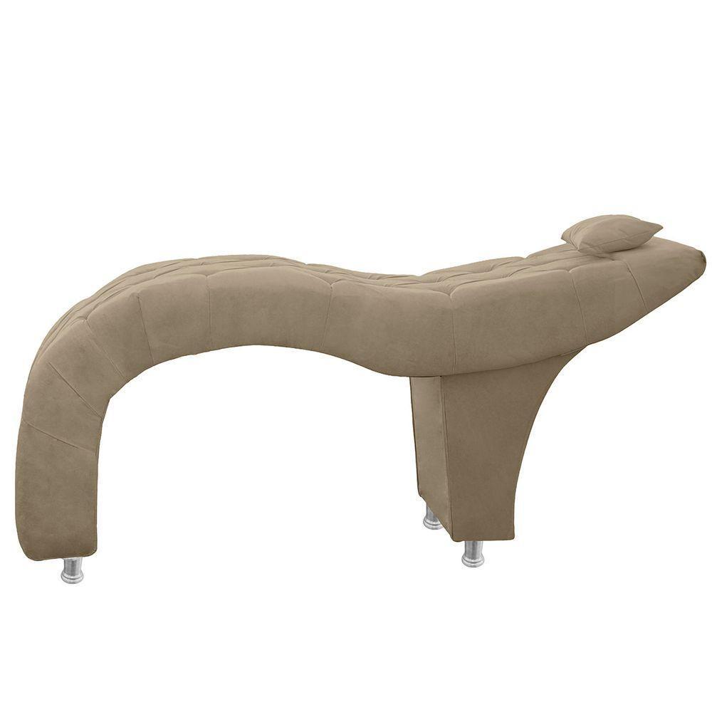 Maca Estofada Capitone Julia Para Estetica Facial Sombrancelha E Cilios Suede Cor Bege Médio - 6