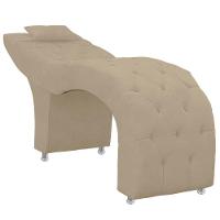 Maca Estofada Capitone Julia Para Estetica Facial Sombrancelha E Cilios Suede Cor Bege Médio - 1