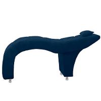 Maca Estofada Capitone Julia Para Estetica Facial Sombrancelha E Cilios Suede Cor Azul Marinho - 2