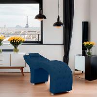 Maca Estofada Capitone Julia Para Estetica Facial Sombrancelha E Cilios Suede Cor Azul Marinho - 7