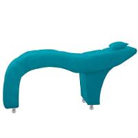 Maca Estofada Capitone Julia Para Estetica Facial Sombrancelha E Cilios Suede Cor Azul Claro - 2