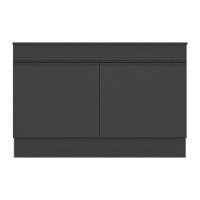 Balcão Cozinha Gabinete Pia 120cm 2 Portas Com Rodapé Veneza Multimóveis Mp2239 Preto Preto - 5