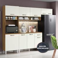 Armário De Cozinha Completa 6 Portas 4 Nichos Aurora Atacama/off White Aramóveis - 5