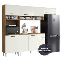 Armário De Cozinha Completa 6 Portas 4 Nichos Aurora Atacama/off White Aramóveis - 6