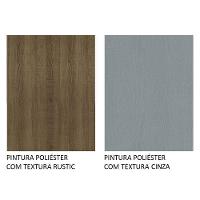 Armário Cozinha Compacta 165cm Rustic-Cinza Emilly 07 - 2