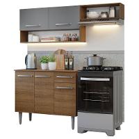Armário Cozinha Compacta 165cm Rustic-Cinza Emilly 07 - 9