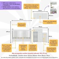 Berço Americano 3 Em 1 Com Armário E Balcão Multimóveis Mp4214 Branco Branco - 5