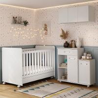 Berço Americano 3 Em 1 Com Colchão Incluso Multimóveis Mp4213 Branco Branco - 6