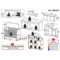 Berço Americano 3 Em 1 Com Colchão Incluso Multimóveis Mp4213 Branco Branco - 7