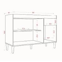 Balcão De Cozinha 3 Portas 1 Gaveta Com Tampo 1,20m Aurora Aramóveis Atacam/off