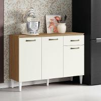 Balcão De Cozinha 3 Portas 1 Gaveta Com Tampo 1,20m Aurora Aramóveis Atacam/off - 6