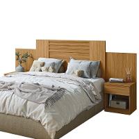 Cabeceira Para Cama Box Casal Queen Com Mesa De Cabeceira Freijó/off White/cinza Flex Araguaia Moval - 1