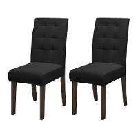 Conjunto Com 2 Cadeiras Estofada Sala De Jantar Dubai Castanho/preto Dobuê Cas/ptotex - 1