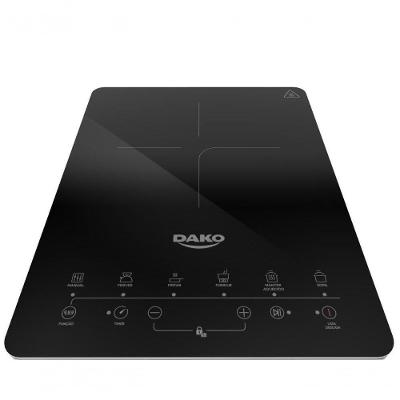 Cooktop de Indução Portátil Dako 400000460 1 Boca Vitrocerâmico Painel Digital Touch Preto 220V