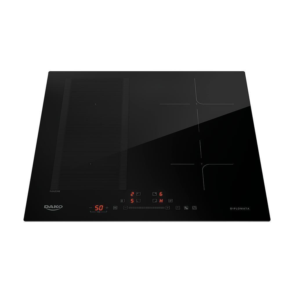 Cooktop De Indução 4 Bocas Preto Com Zona Flexível Dako Diplomata 220V - 1