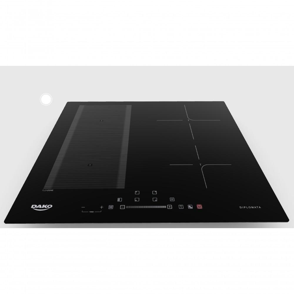 Cooktop De Indução 4 Bocas Preto Com Zona Flexível Dako Diplomata 220V - 8