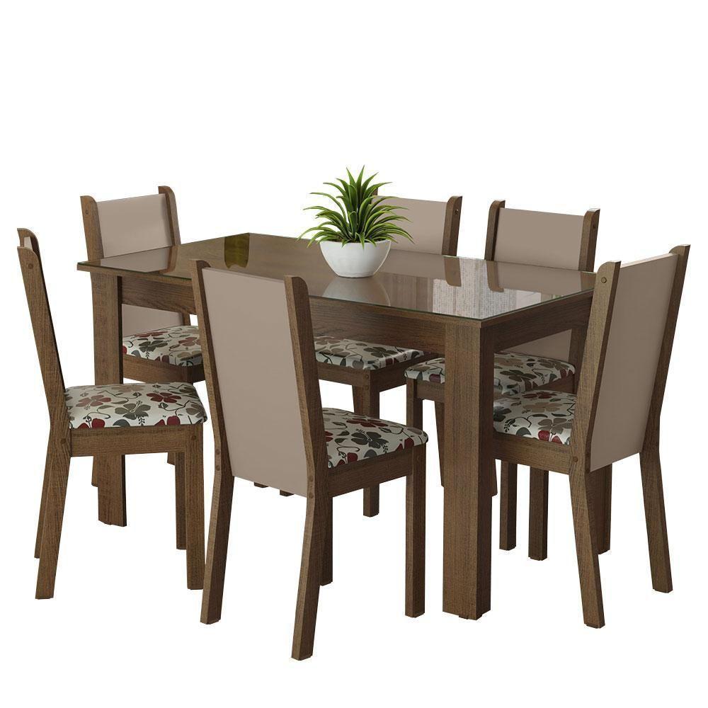 Conjunto Mesa de Jantar 6 Cadeiras Heloísa Rustic/crema - 9