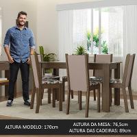 Conjunto Mesa de Jantar 6 Cadeiras Heloísa Rustic/crema - 7