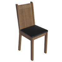 Conjunto Sala De Jantar Mesa Tampo De Vidro 4 Cadeiras Rustic/sintético Preto Kiara Madesa Rustic/preto