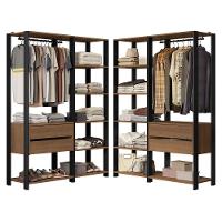 Guarda-roupa Closet Modulado Valencia 4 Gavetas 358cm Rustic/preto Madesa 04 Rustic/preto - 7
