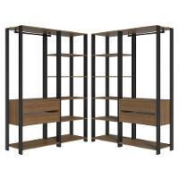 Guarda-roupa Closet Modulado Valencia 4 Gavetas 358cm Rustic/preto Madesa 04 Rustic/preto - 9