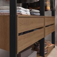 Guarda-roupa Closet Modulado Valencia 4 Gavetas 358cm Rustic/preto Madesa 03 Rustic/preto - 3