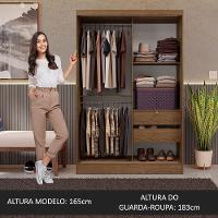 Guarda-roupa 2 Portas De Correr Rustic Max Madesa Rustic - 8