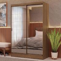 Guarda-roupa 2 Portas De Correr De Espelho Rustic Max Madesa Rustic - 1
