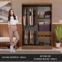 Guarda-roupa 2 Portas De Correr De Espelho Rustic Max Madesa Rustic - 7