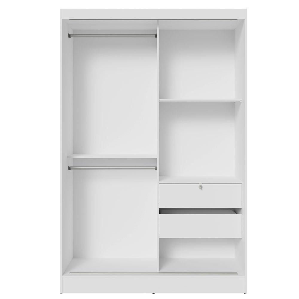Guarda-roupa 2 Portas De Correr Branco Max Madesa Branco - 9