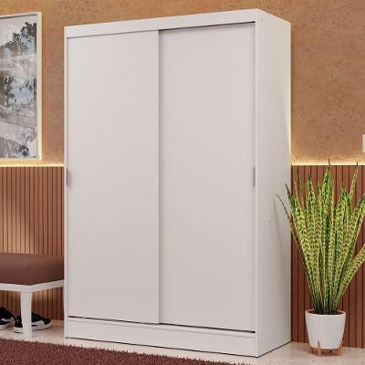 Guarda Roupa Casal Max 2 Portas de Correr 2 Gavetas Branco MDP