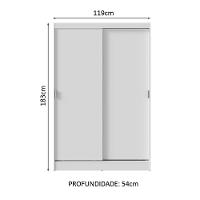 Guarda-roupa 2 Portas De Correr Branco Max Madesa Branco - 7