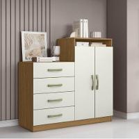 Cômoda 4 Gavetas 2 Portas Com Sapateira Organizadora Londres Aramóveis Atacam/off - 5