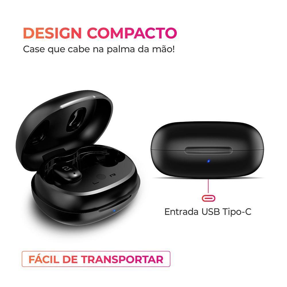 Fone de Ouvido Earbud Aiwa Aws-eb-03-b Bt Ipx5 Anc Modo Ambiente Bivolt - 2