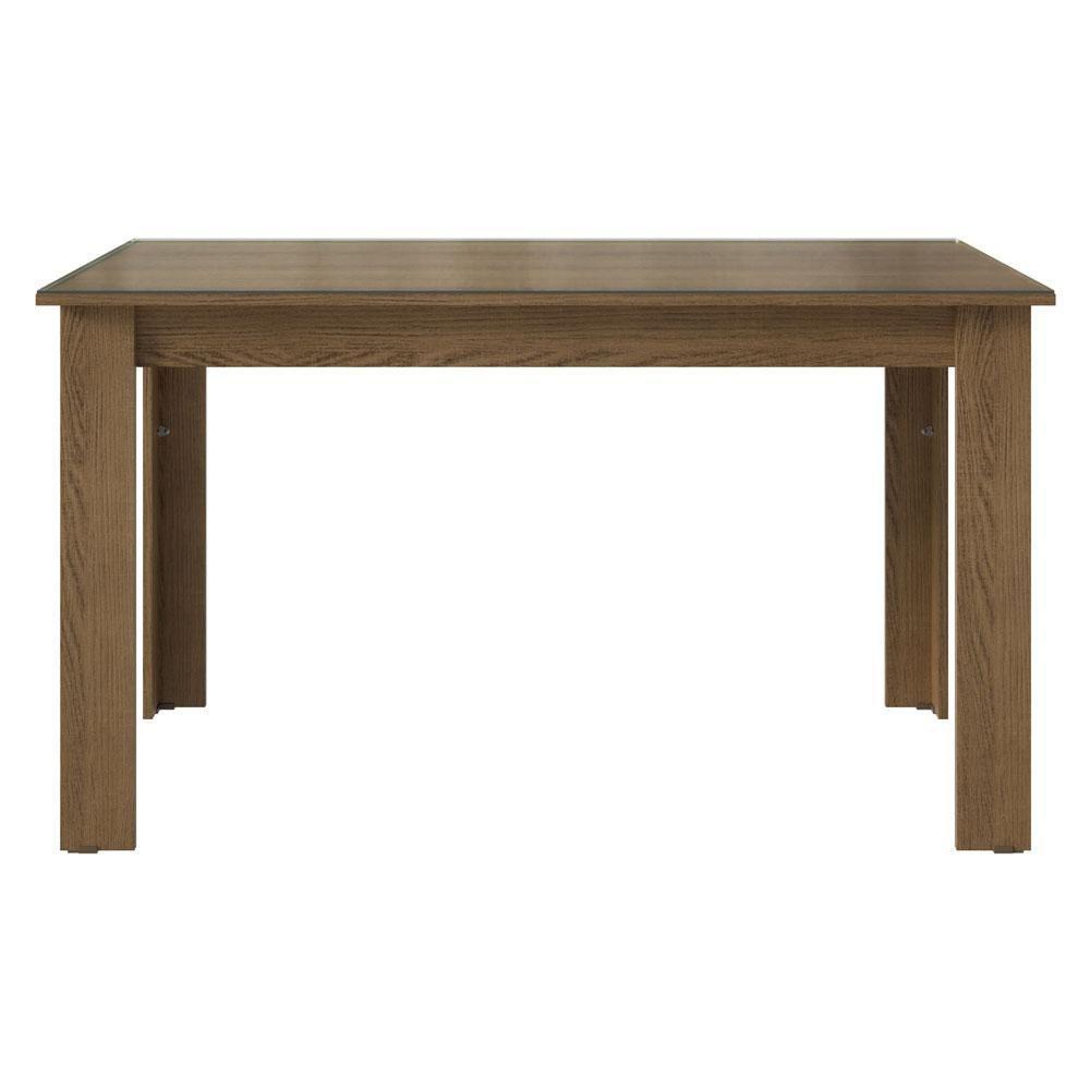 Mesa Jantar Retangular Tampo Vidro Rustic 5231 Madesa - 5