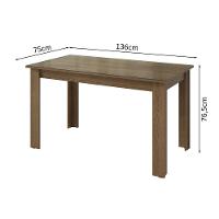 Mesa Jantar Retangular Tampo Vidro Rustic 5231 Madesa - 6